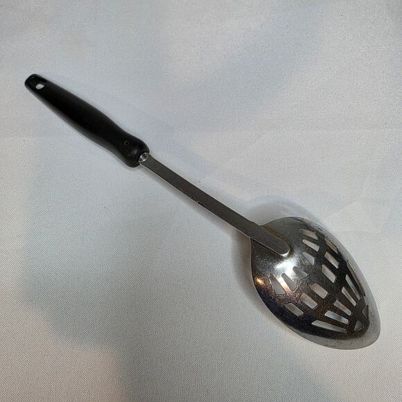 Ekco Stainless Steel USA Atomic Starburst Slotted Spoon 12" Vintage - Picture 3 of 4